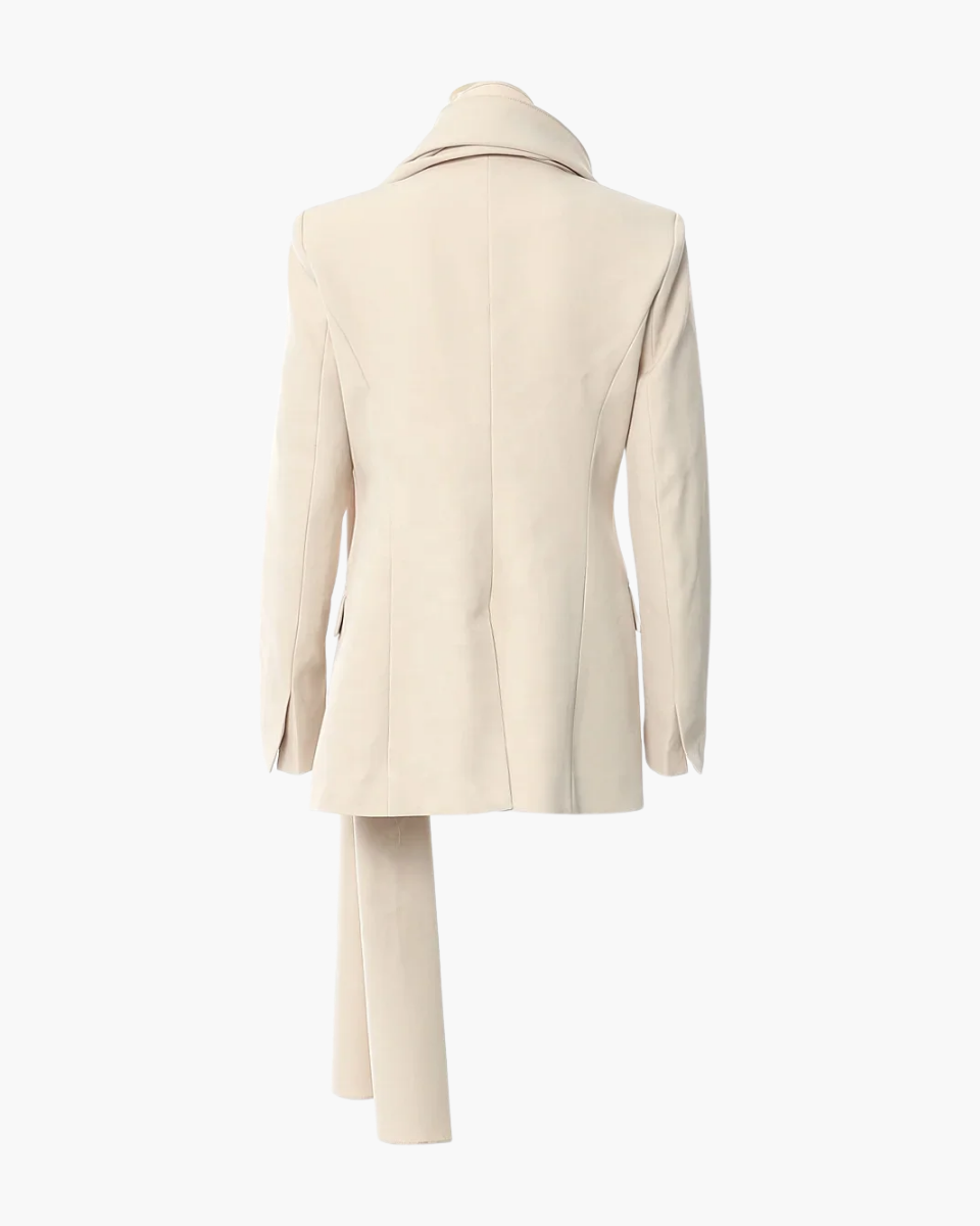 Iside – Asymmetrical collar – Scarf blazer-15137996046720-Santi Vento Atelier