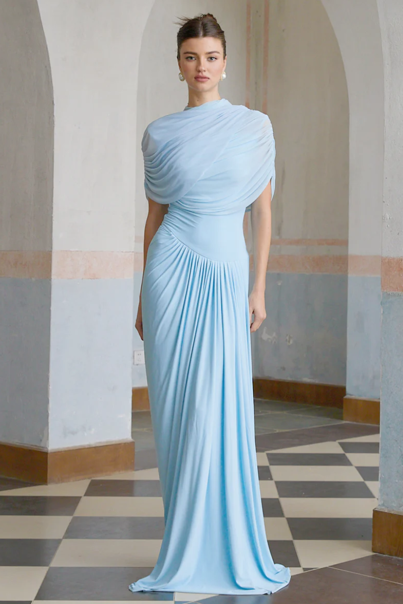 Katherine – Draped silhouette – One-shoulder evening gown-15170333901184-Santi Vento Atelier