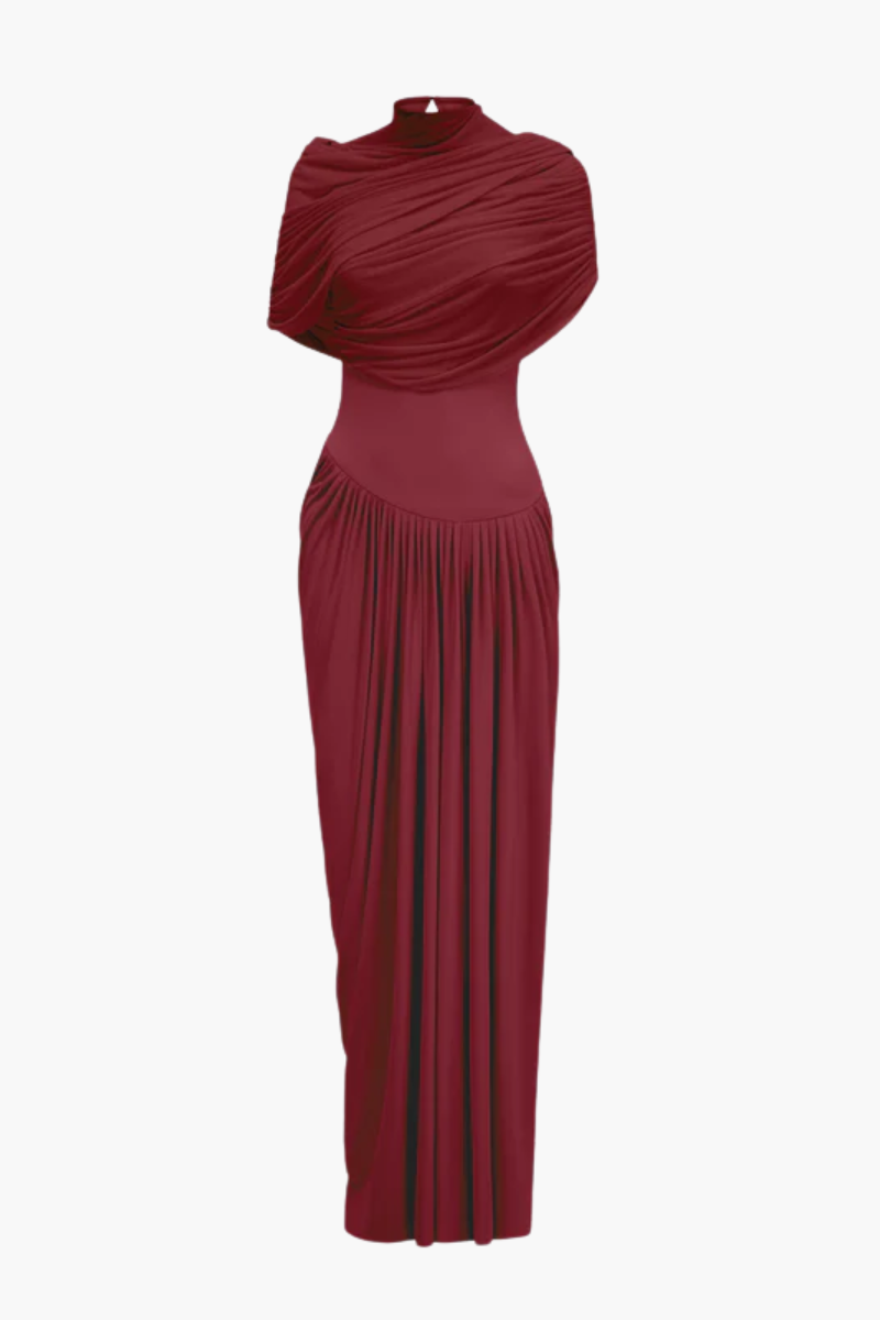 Katherine – Draped silhouette – One-shoulder evening gown-15170333901184-Santi Vento Atelier