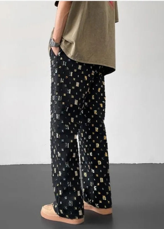 Ken – Cut-out mosaic – Relaxed trousers-15162790674816-Santi Vento Atelier