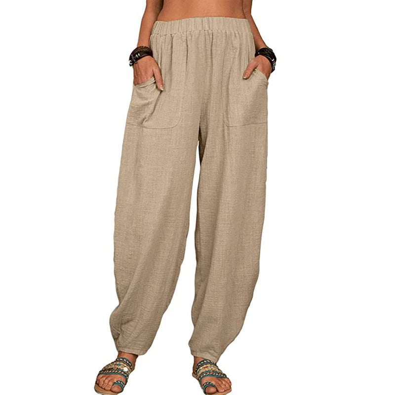 Leona – Relaxed linen blend – Wide leg trousers-15148509462912-Santi Vento Atelier