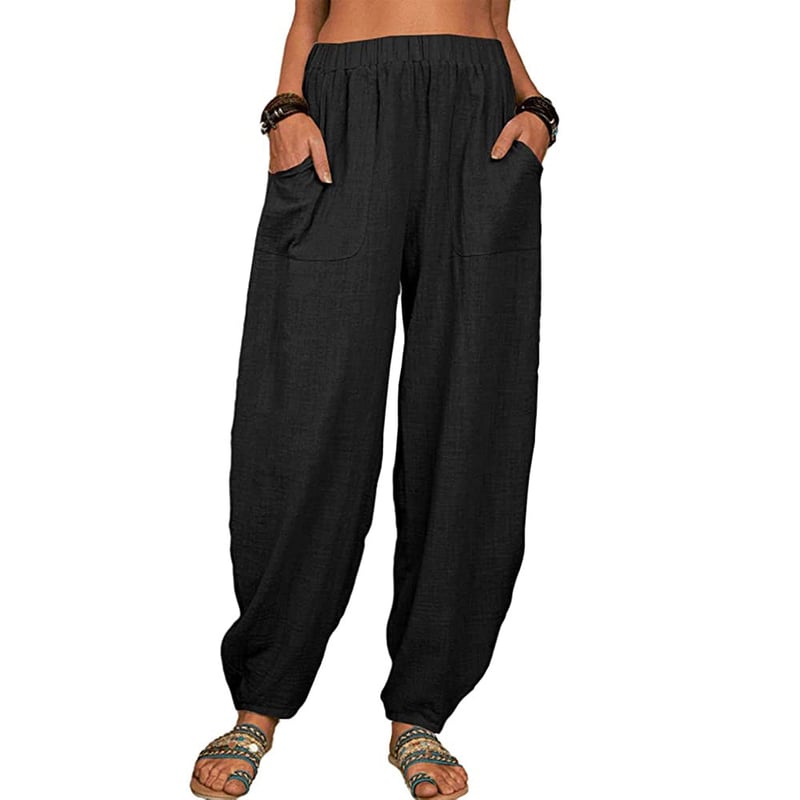 Leona – Relaxed linen blend – Wide leg trousers-15148509462912-Santi Vento Atelier