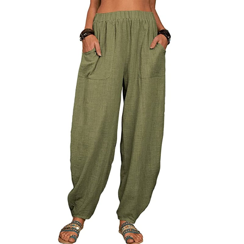 Leona – Relaxed linen blend – Wide leg trousers-15148509462912-Santi Vento Atelier