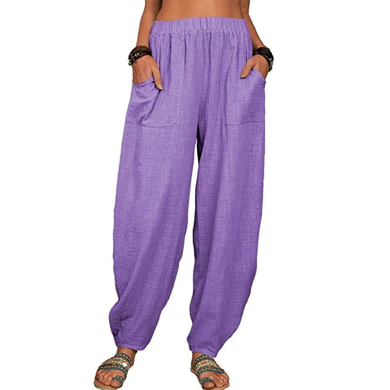 Leona – Relaxed linen blend – Wide leg trousers-15148509462912-Santi Vento Atelier