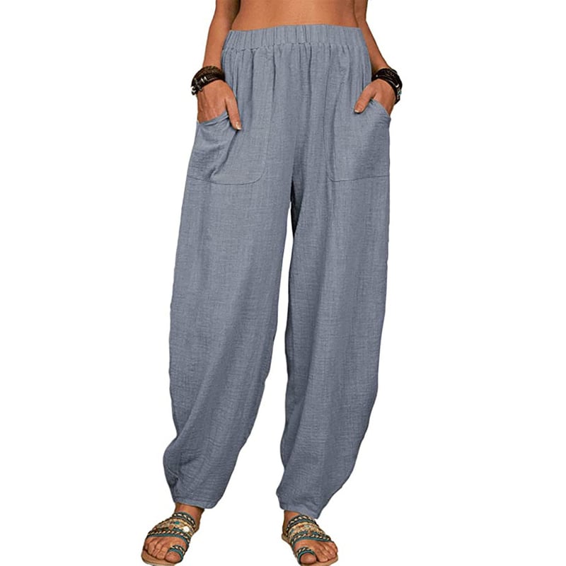 Leona – Relaxed linen blend – Wide leg trousers-15148509462912-Santi Vento Atelier