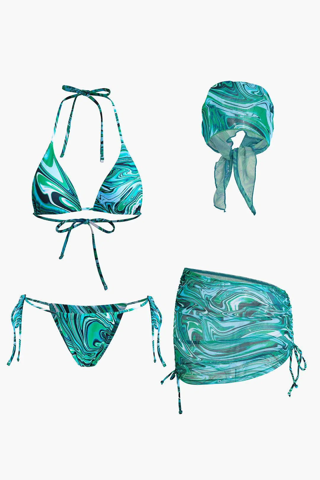 Loreva – Versatile styling – Four-piece bikini set-15138008760704-Santi Vento Atelier