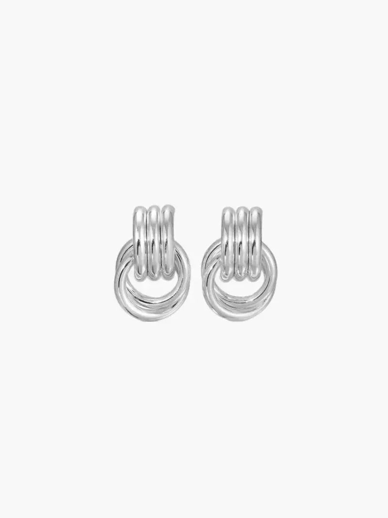 Luisa – Hollow design – Mini hoop earrings-15137989722496-Santi Vento Atelier