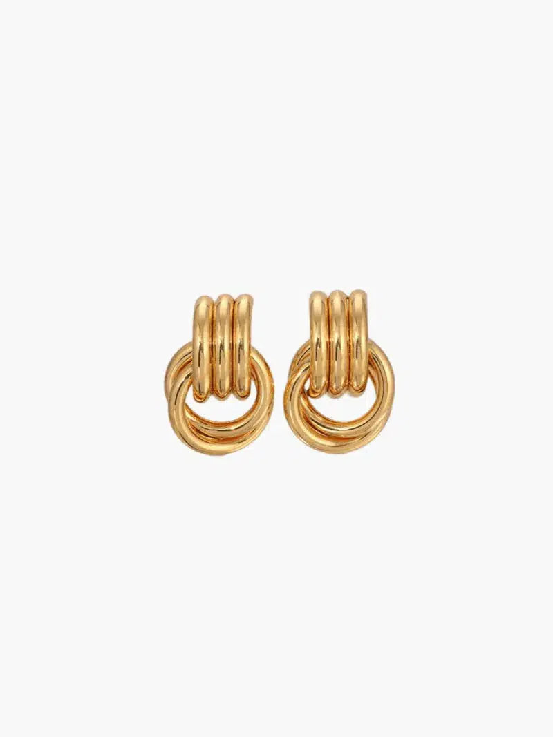 Luisa – Hollow design – Mini hoop earrings-15137989722496-Santi Vento Atelier