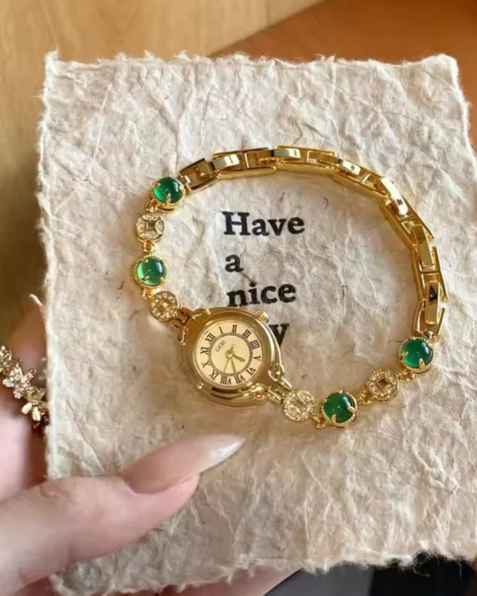 Lumière – Emerald dial – Bracelet watch-15137987428736-Santi Vento Atelier