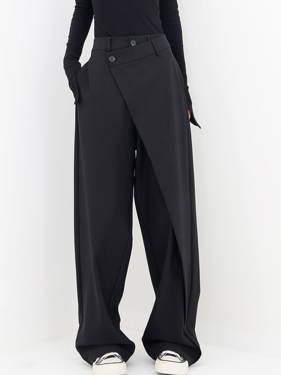 Lunafina – Asymmetric overlay – Wide-leg trousers-15140932845952-Santi Vento Atelier