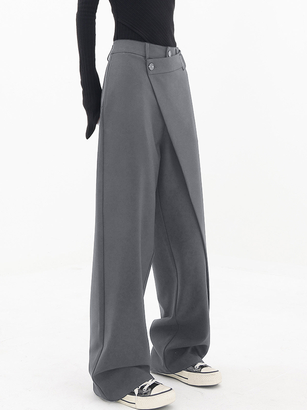Lunafina – Asymmetric overlay – Wide-leg trousers-15140932845952-Santi Vento Atelier