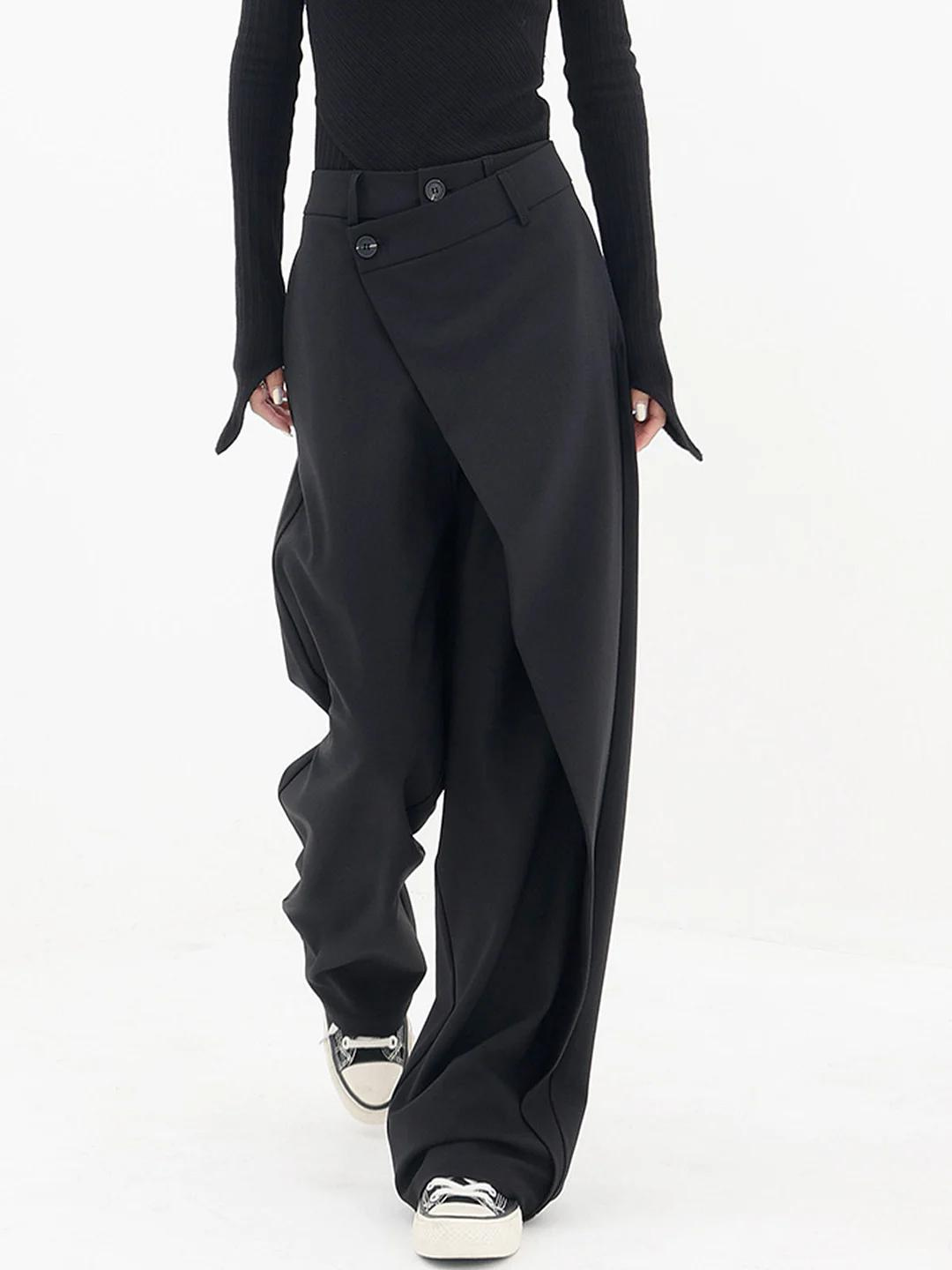 Lunafina – Asymmetric overlay – Wide-leg trousers-15140932845952-Santi Vento Atelier