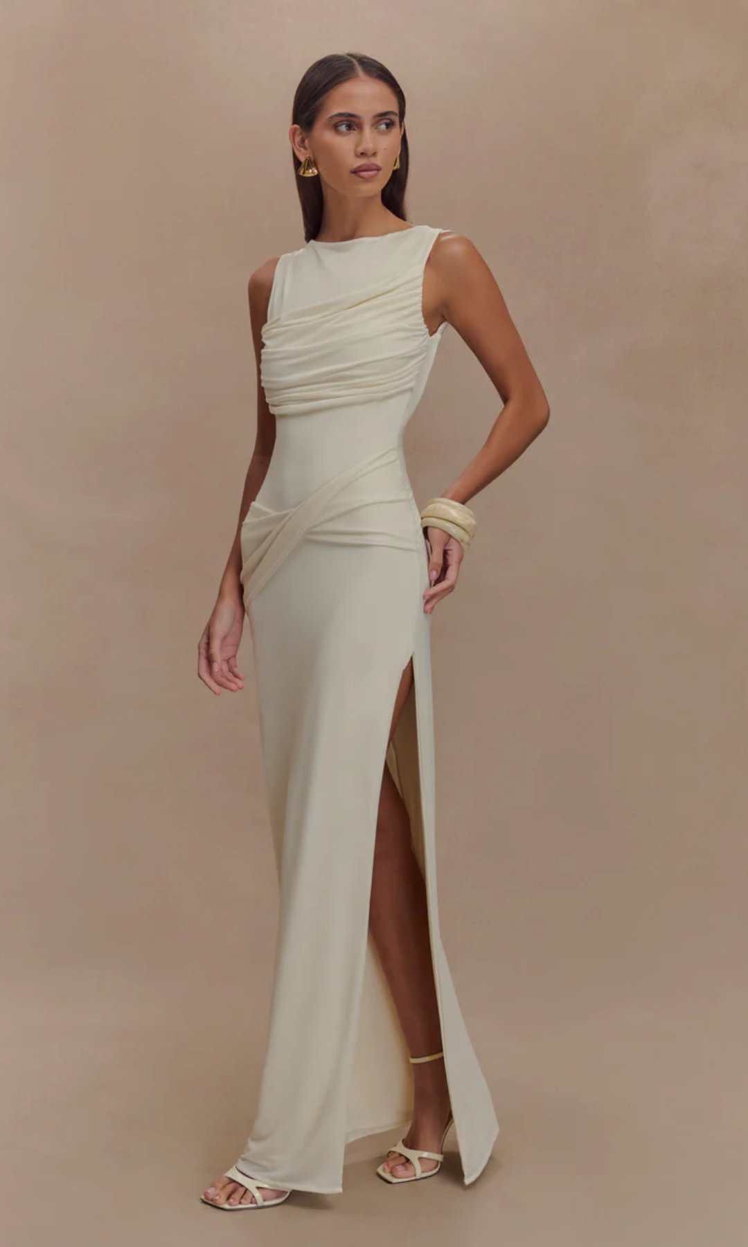 Lunivelle – Draped waist detail – Maxi gown-15143007682944-Santi Vento Atelier