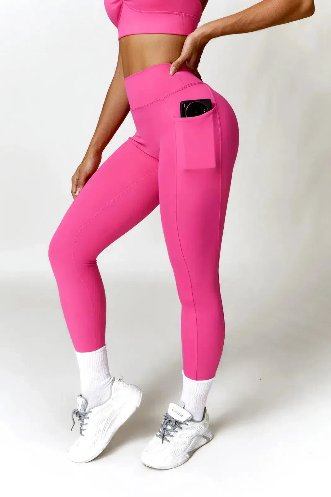 Lyselle – Side pocket – High-waisted leggings-15138001420672-Santi Vento Atelier