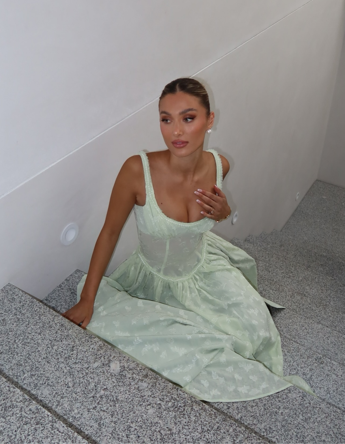 Maelis – Sheer corset – Slit maxi dress-15157951857024-Santi Vento Atelier