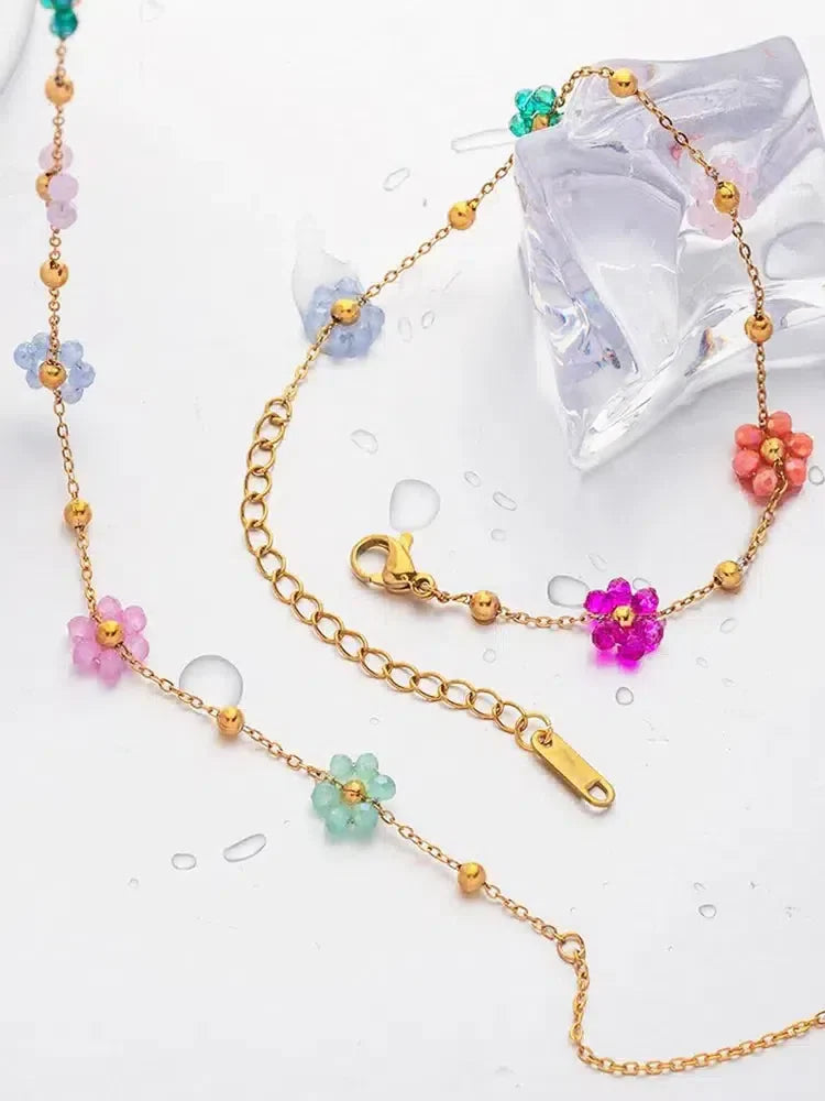 Maevia – Handcrafted floral beads – Flower pendant-15137989034368-Santi Vento Atelier