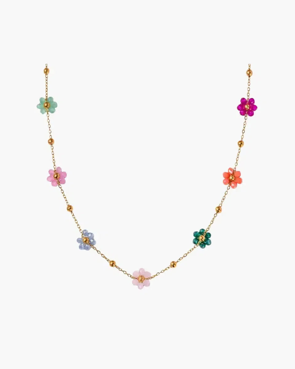 Maevia – Handcrafted floral beads – Flower pendant-15137989034368-Santi Vento Atelier