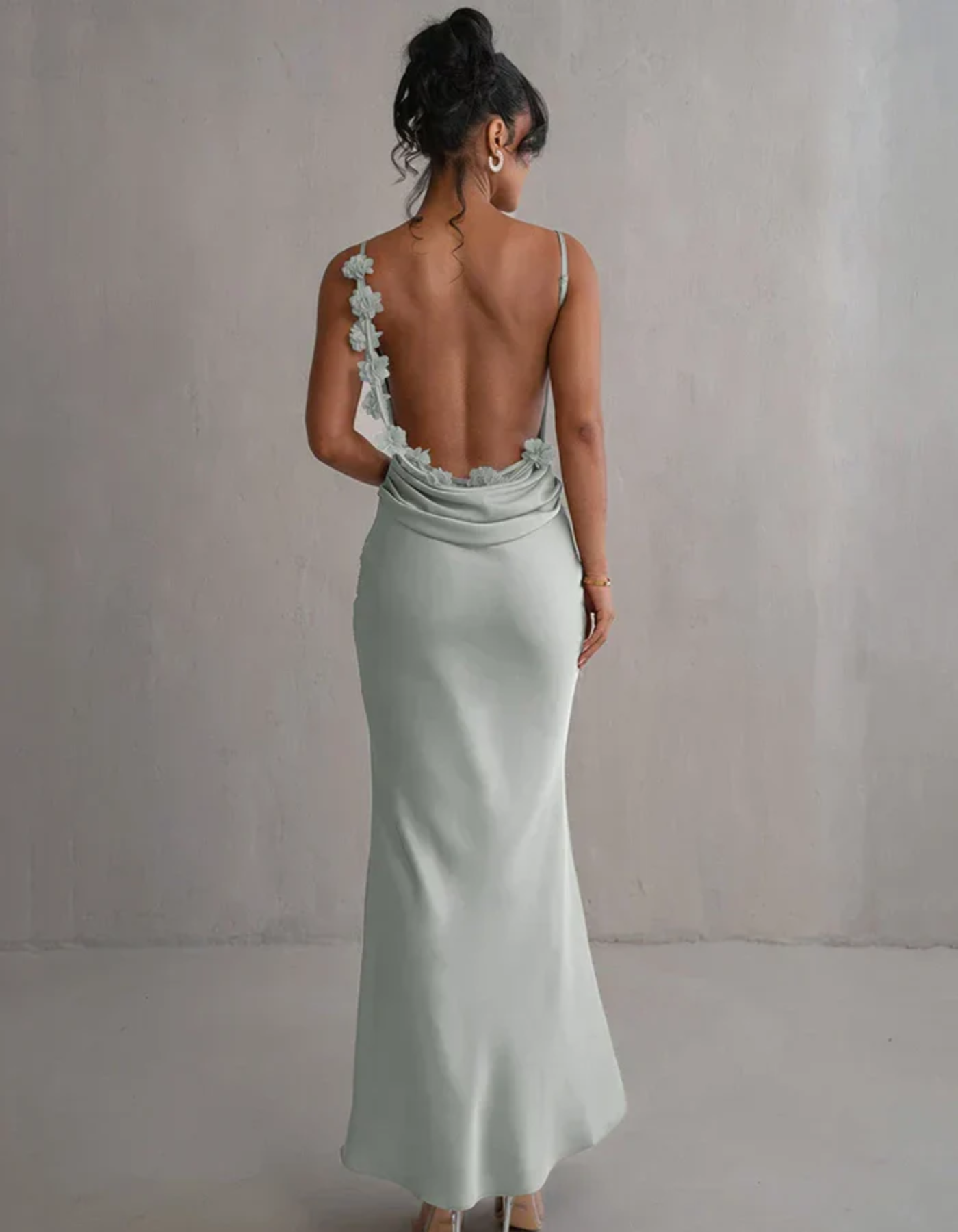 Mariam – Satin drape – Spaghetti strap gown-15151056945536-Santi Vento Atelier