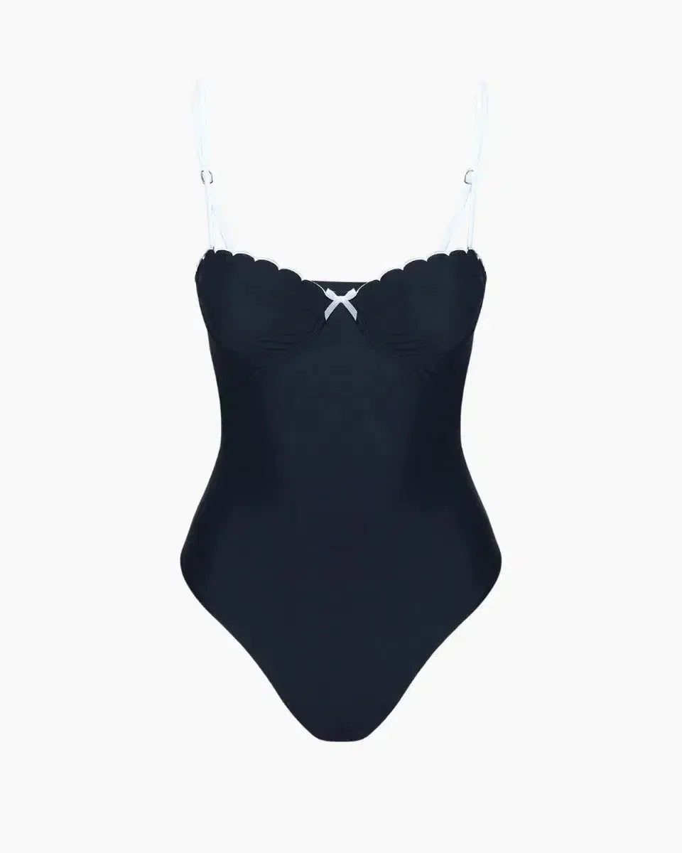 Marina – Corset-style design – Scallop-edged one-piece swimsuit-15138007712128-Santi Vento Atelier