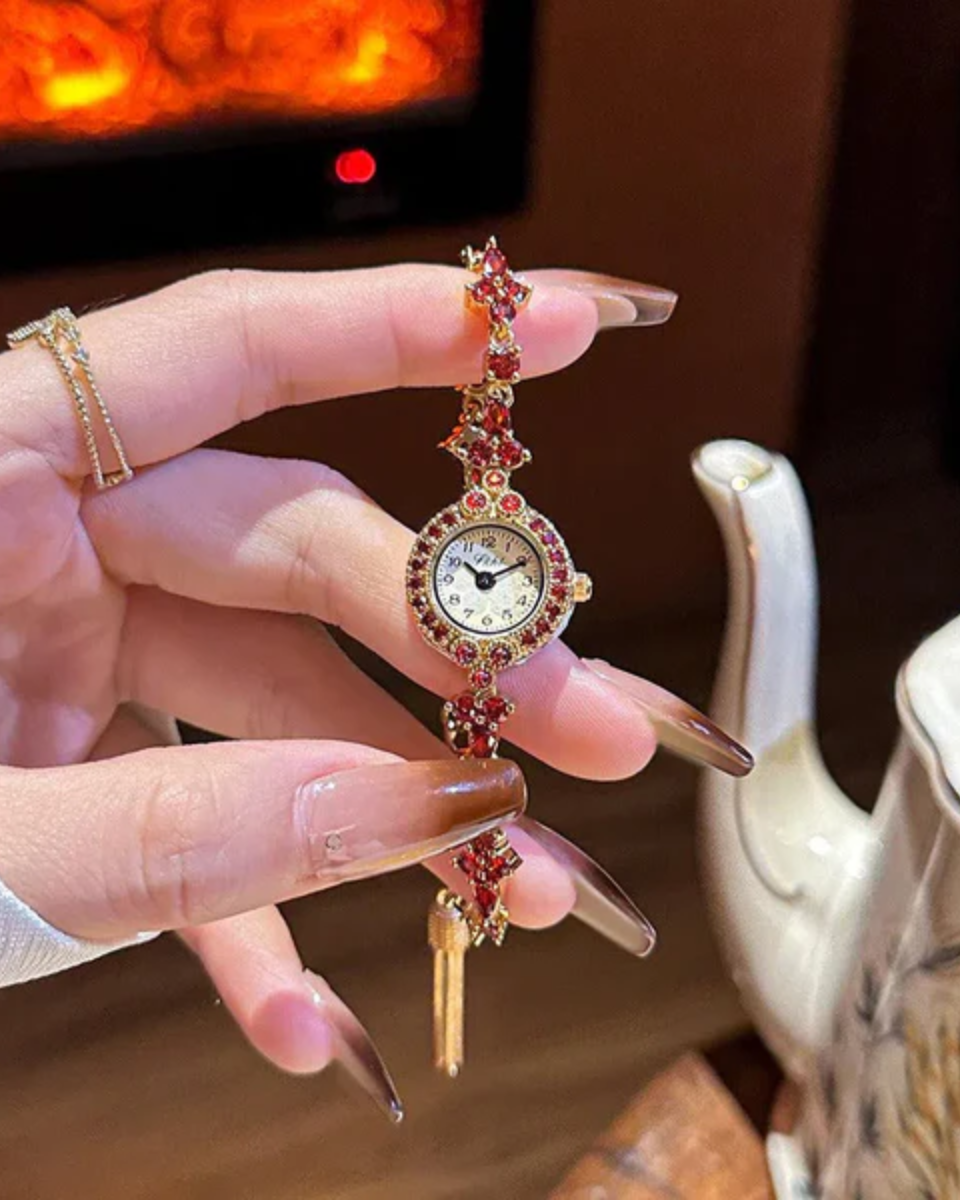 Matilde – Red gemstone accents – Vintage watch-15137988018560-Santi Vento Atelier