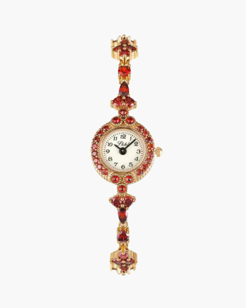 Matilde – Red gemstone accents – Vintage watch-15137988018560-Santi Vento Atelier