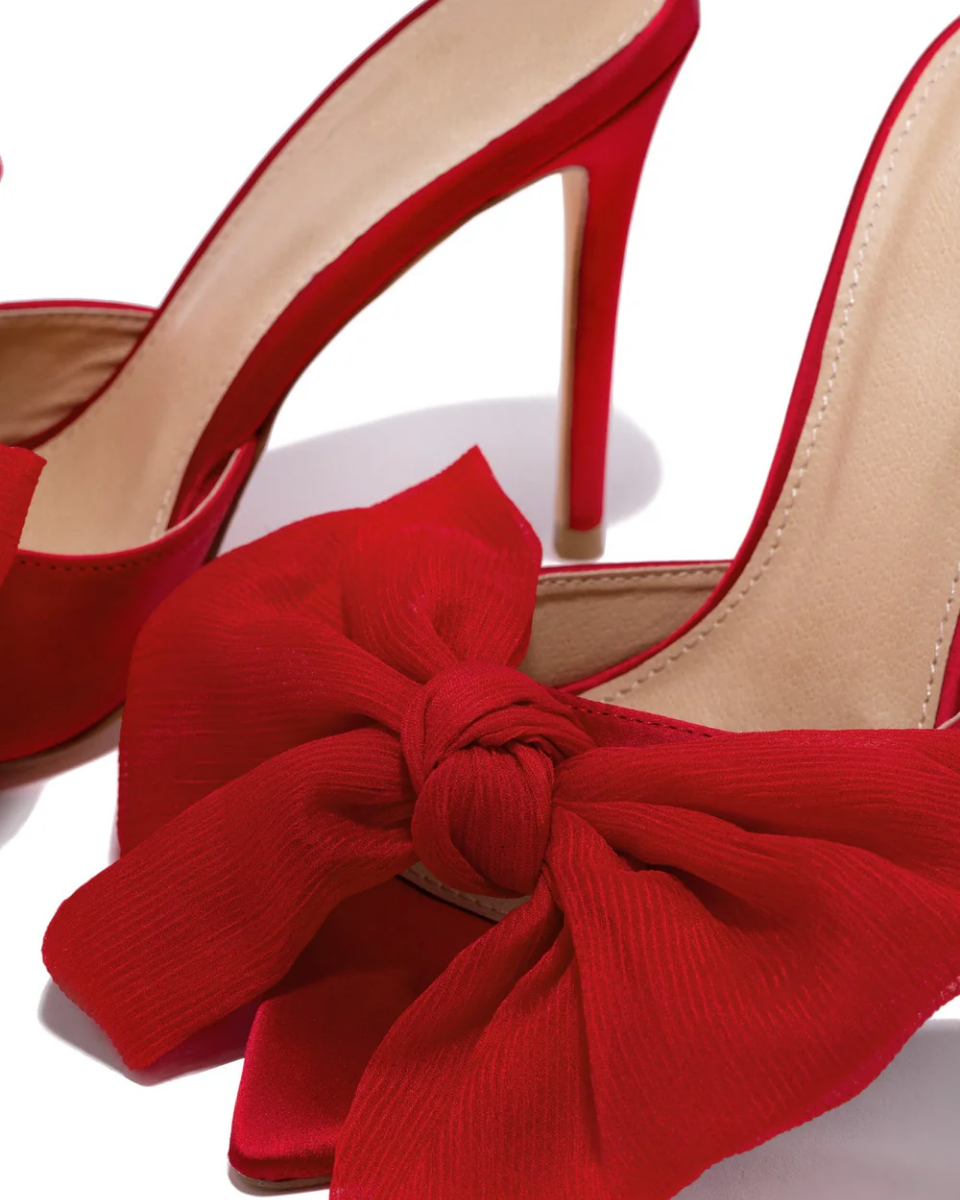 Melodia – Slip-on design – Oversized bow mule heels-15137993359744-Santi Vento Atelier