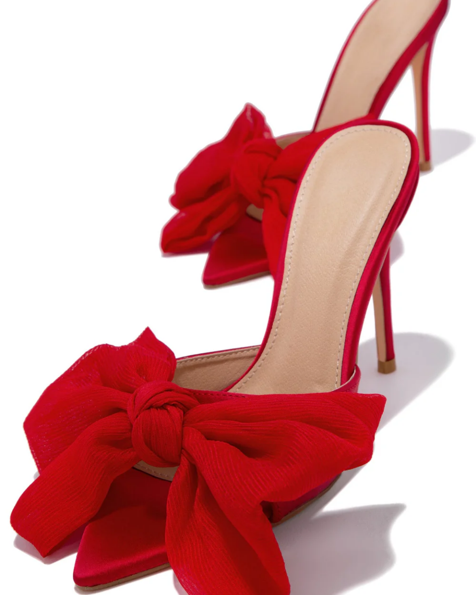 Melodia – Slip-on design – Oversized bow mule heels-15137993359744-Santi Vento Atelier