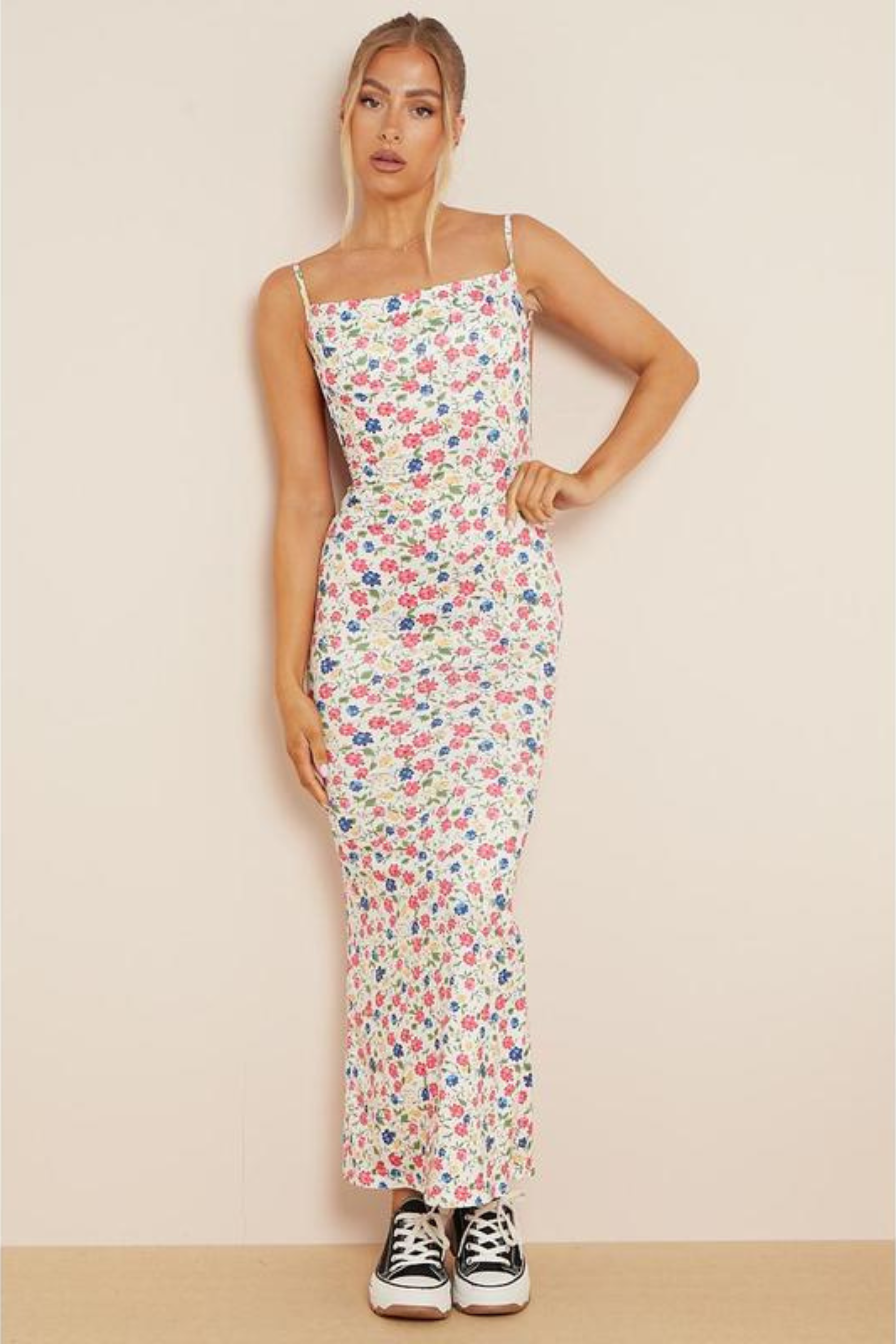 Minavie – Spotted pink – Fitted midi dress-15148418204032-Santi Vento Atelier
