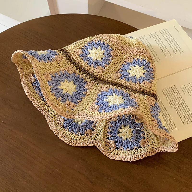 Mirellina – Pastel bloom – Crochet bucket hat-15144672133504-Santi Vento Atelier