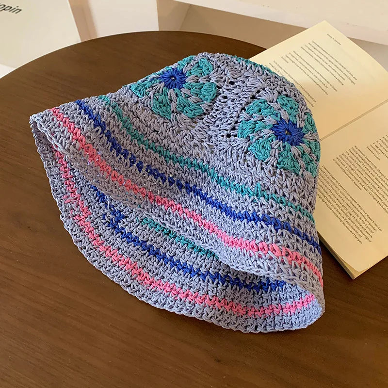 Mirellina – Pastel bloom – Crochet bucket hat-15144672133504-Santi Vento Atelier