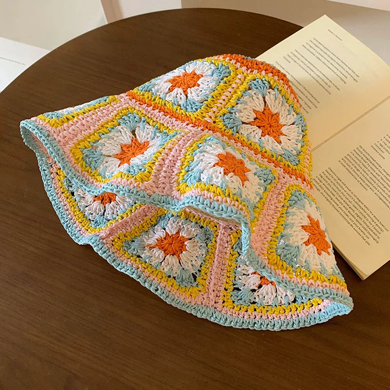 Mirellina – Pastel bloom – Crochet bucket hat-15144672133504-Santi Vento Atelier
