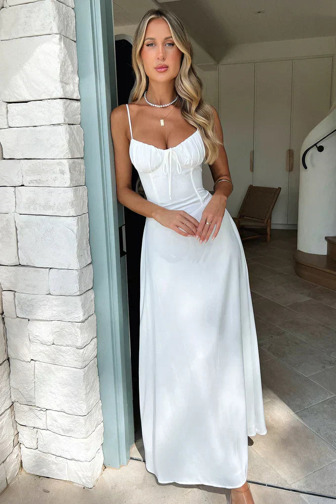 Mirellune – Corset bodice – Spaghetti strap sundress-15151284683136-Santi Vento Atelier