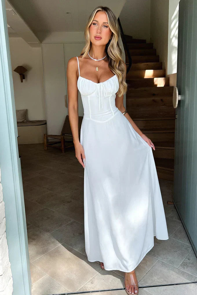 Mirellune – Corset bodice – Spaghetti strap sundress-15151284683136-Santi Vento Atelier