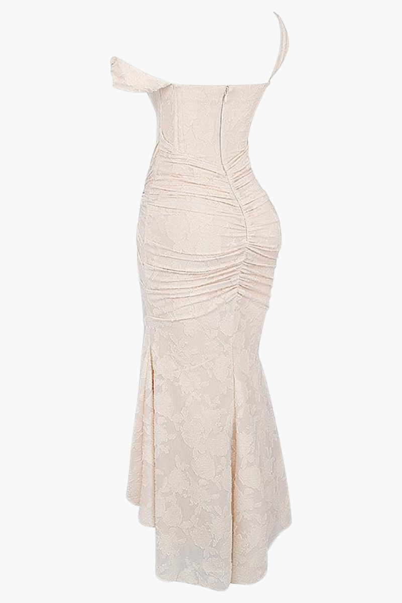 Mylah – Ruched bodice – Lace maxi dress-15139767648640-Santi Vento Atelier