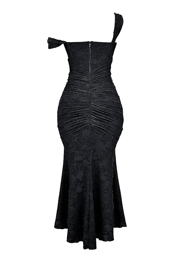 Mylah – Ruched bodice – Lace maxi dress-15139767648640-Santi Vento Atelier