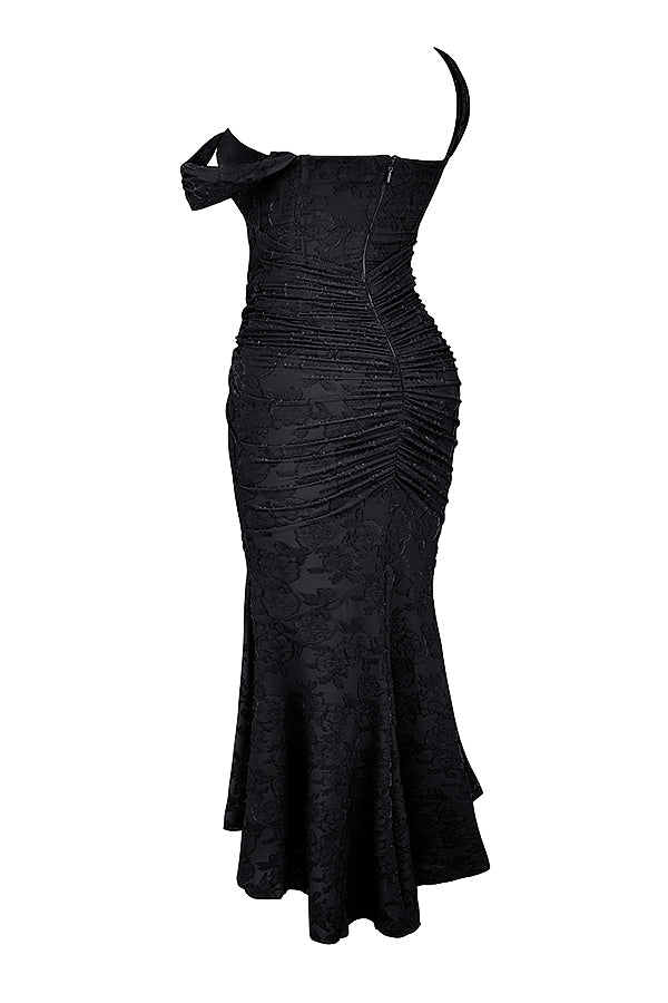 Mylah – Ruched bodice – Lace maxi dress-15139767648640-Santi Vento Atelier