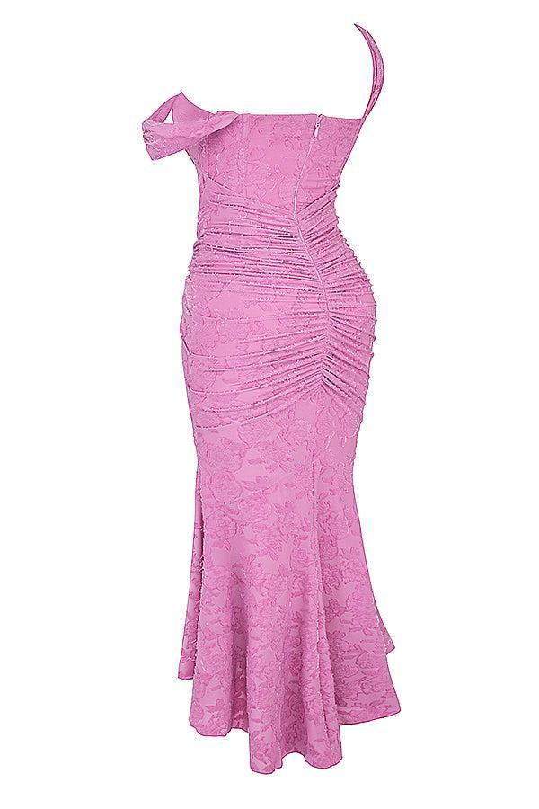 Mylah – Ruched bodice – Lace maxi dress-15139767648640-Santi Vento Atelier