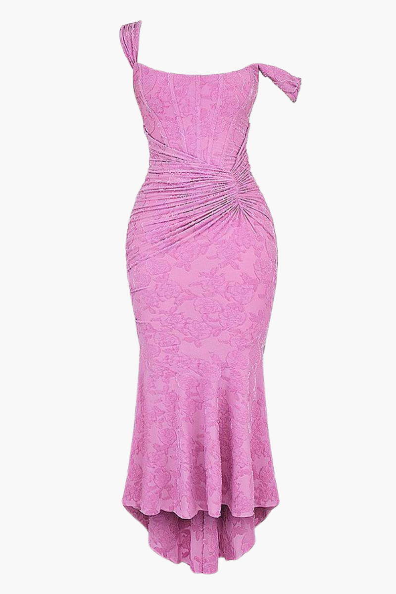 Mylah – Ruched bodice – Lace maxi dress-15139767648640-Santi Vento Atelier