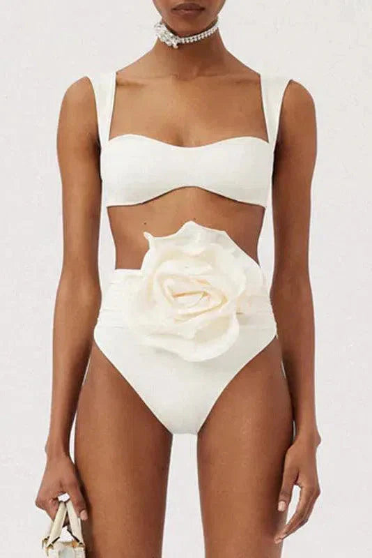 Naiad – Minimalist design – Embellished ruched bikini set-15138009350528-Santi Vento Atelier