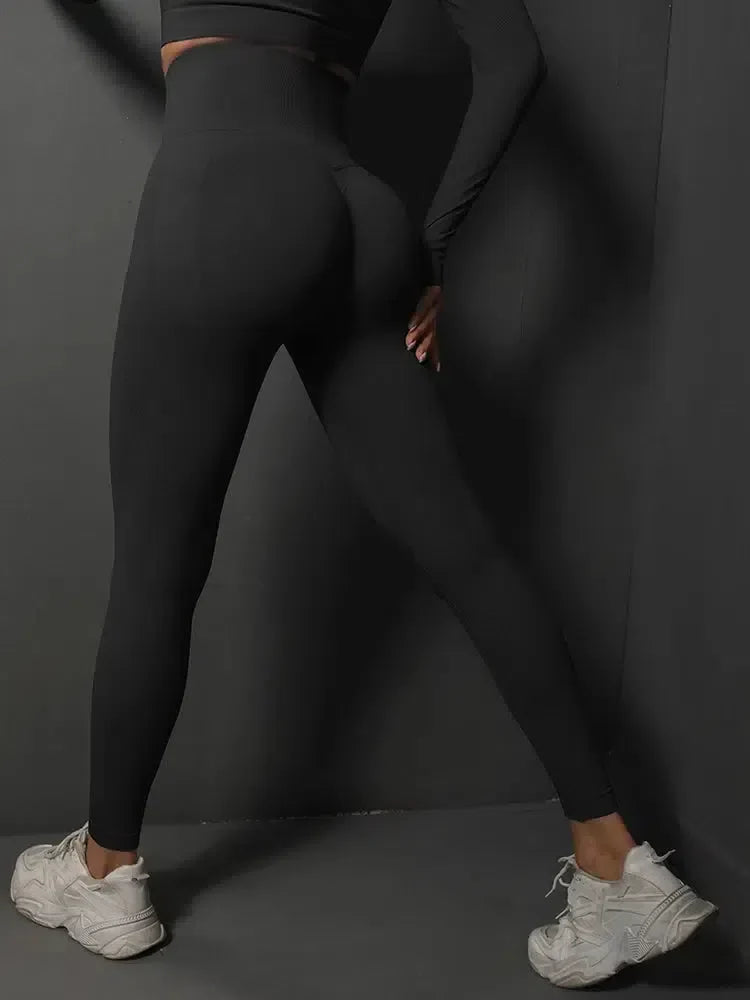 Nicoletta – Seamless design – Sleek gymwear leggings-15138001912192-Santi Vento Atelier