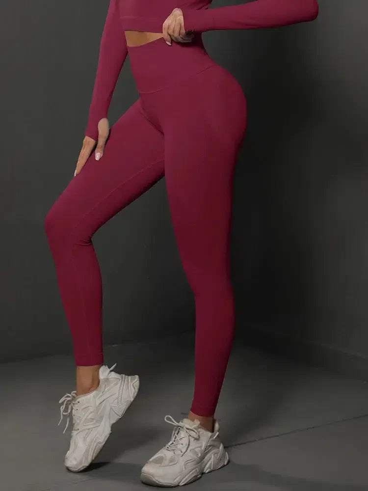 Nicoletta – Seamless design – Sleek gymwear leggings-15138001912192-Santi Vento Atelier