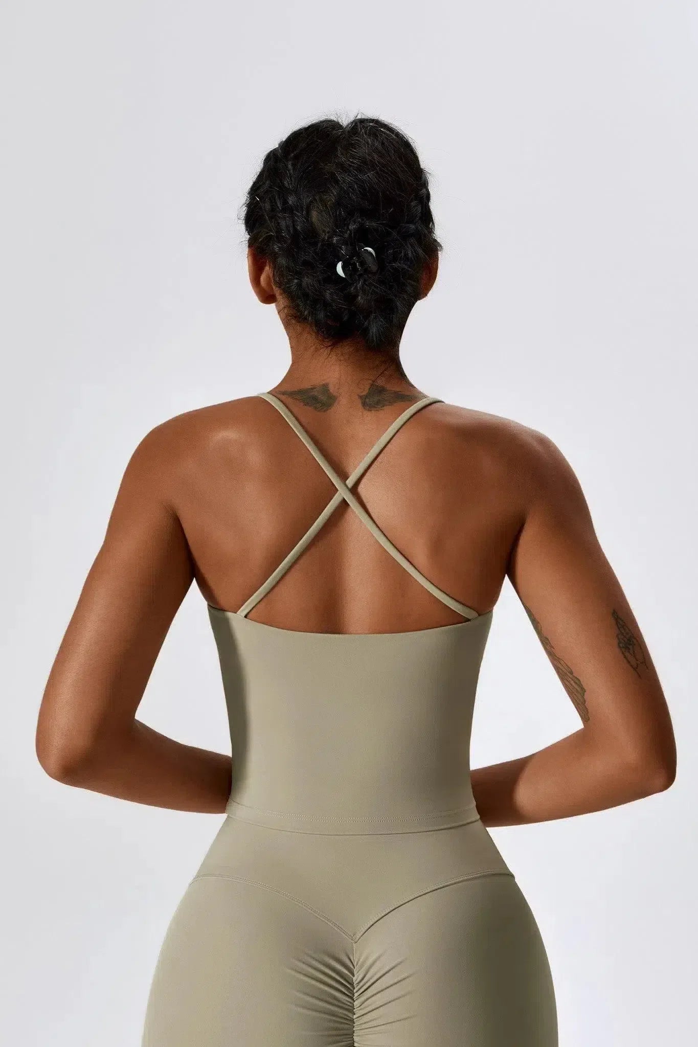 Nicolina – Square neckline – Top & flared leggings set-15138002928000-Santi Vento Atelier