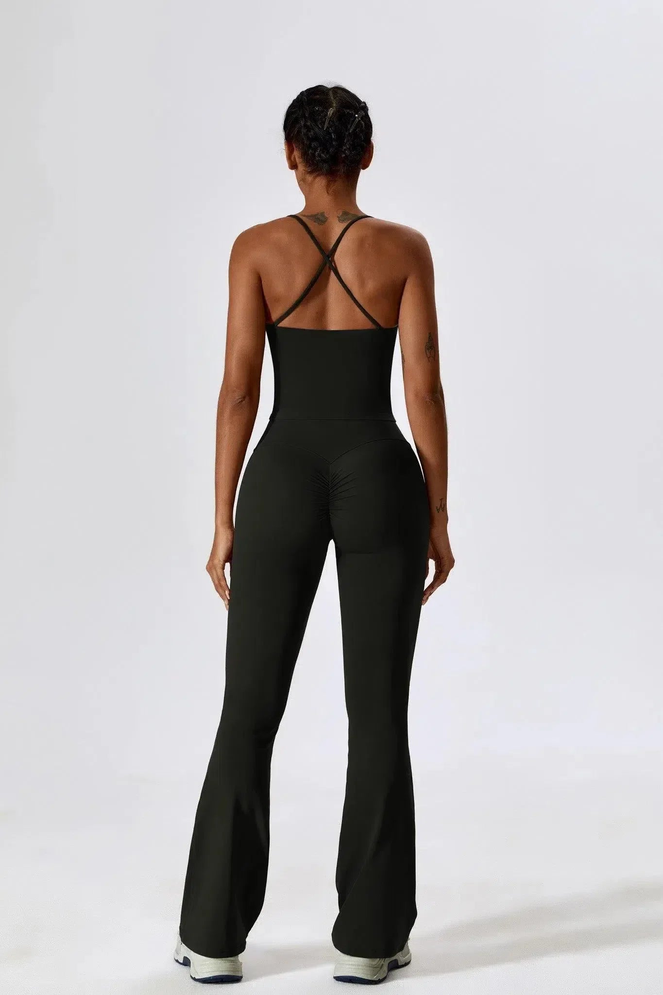 Nicolina – Square neckline – Top & flared leggings set-15138002928000-Santi Vento Atelier