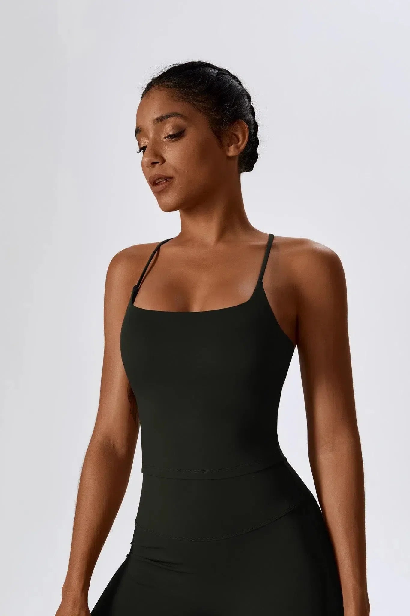 Nicolina – Square neckline – Top & flared leggings set-15138002928000-Santi Vento Atelier
