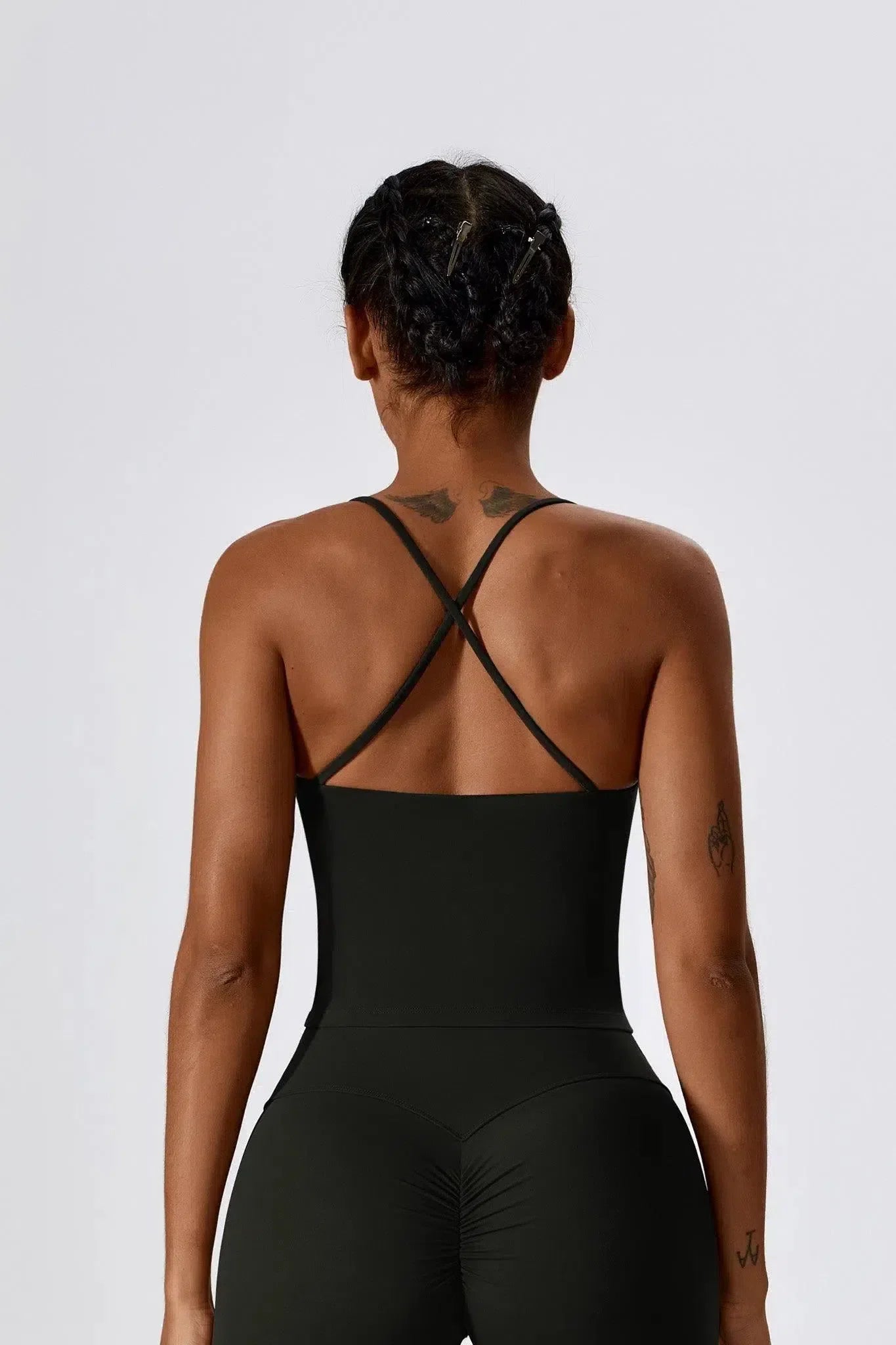 Nicolina – Square neckline – Top & flared leggings set-15138002928000-Santi Vento Atelier