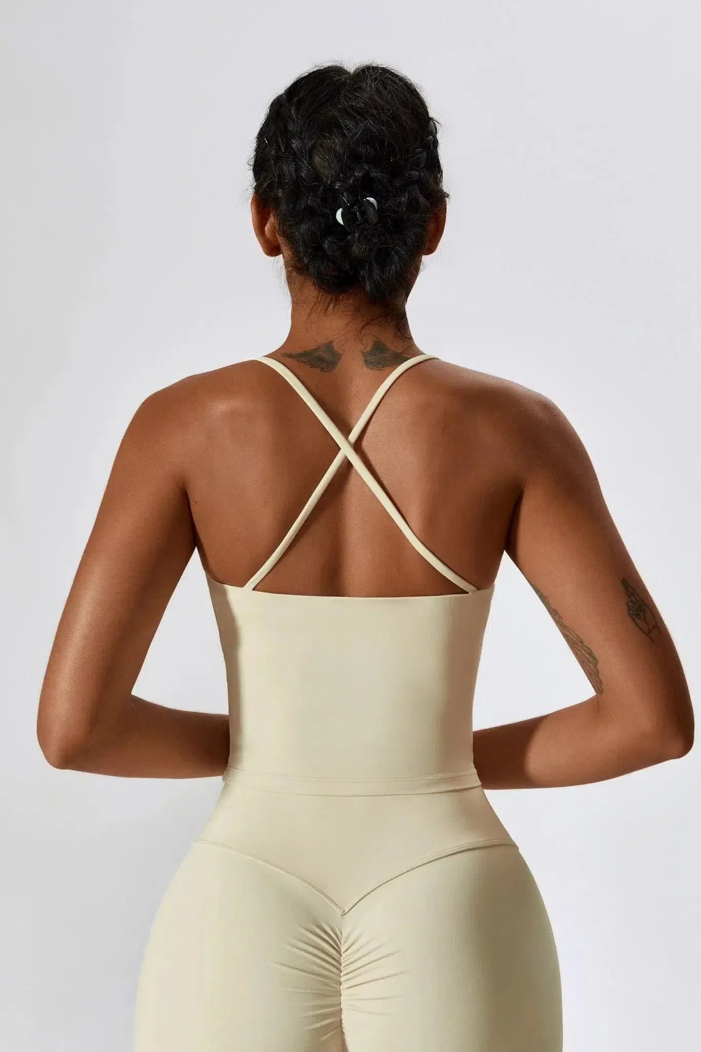 Nicolina – Square neckline – Top & flared leggings set-15138002928000-Santi Vento Atelier