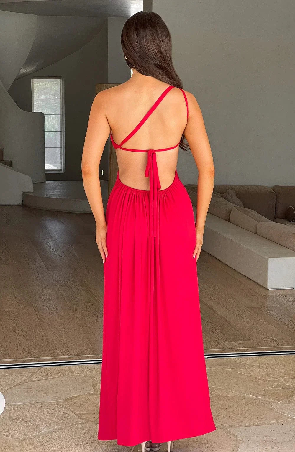Noireva – Cut-out waist – One-shoulder gown-15151054913920-Santi Vento Atelier