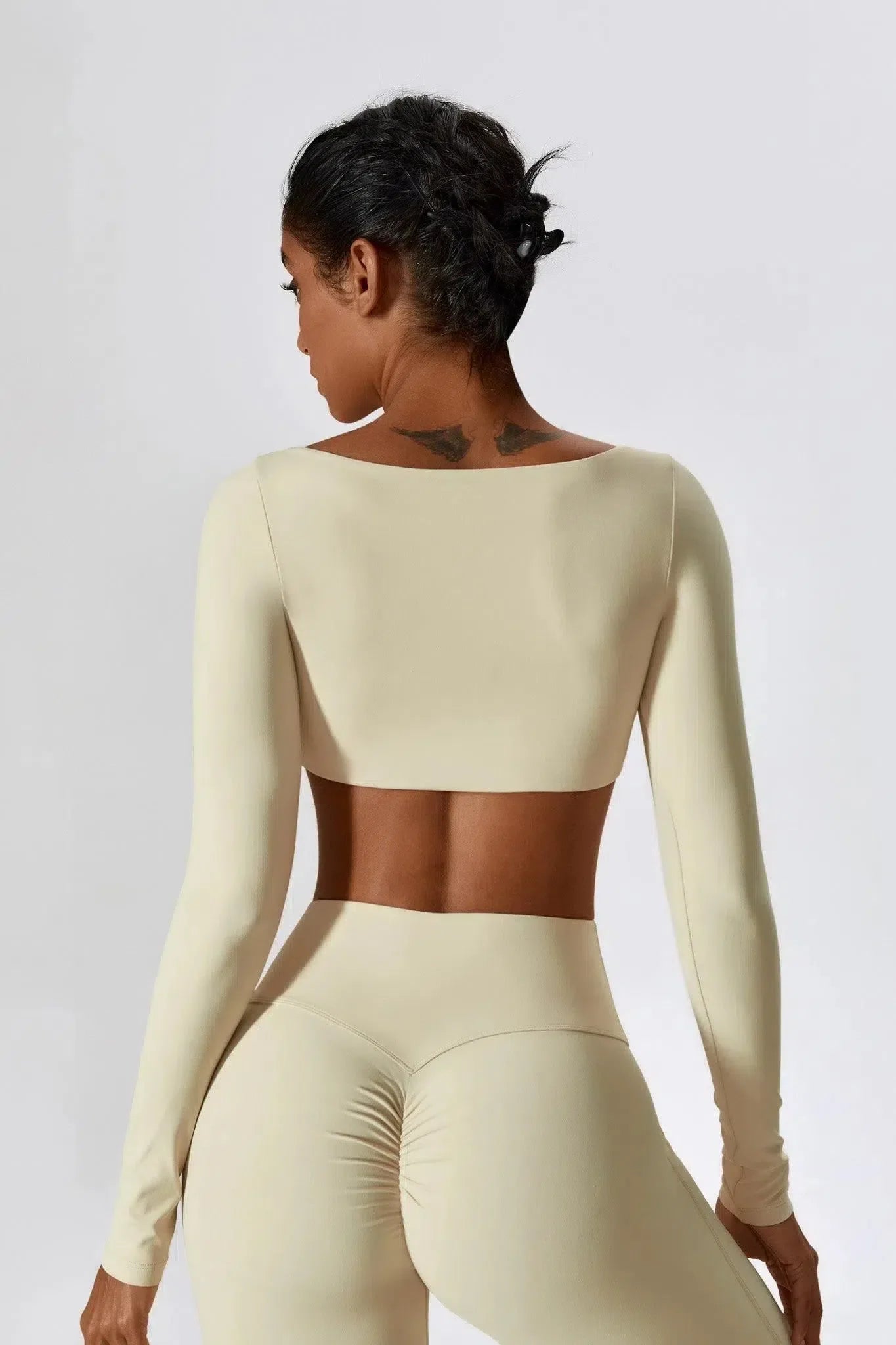 Oceane – Square neckline – Crop top & leggings set-15138002862464-Santi Vento Atelier