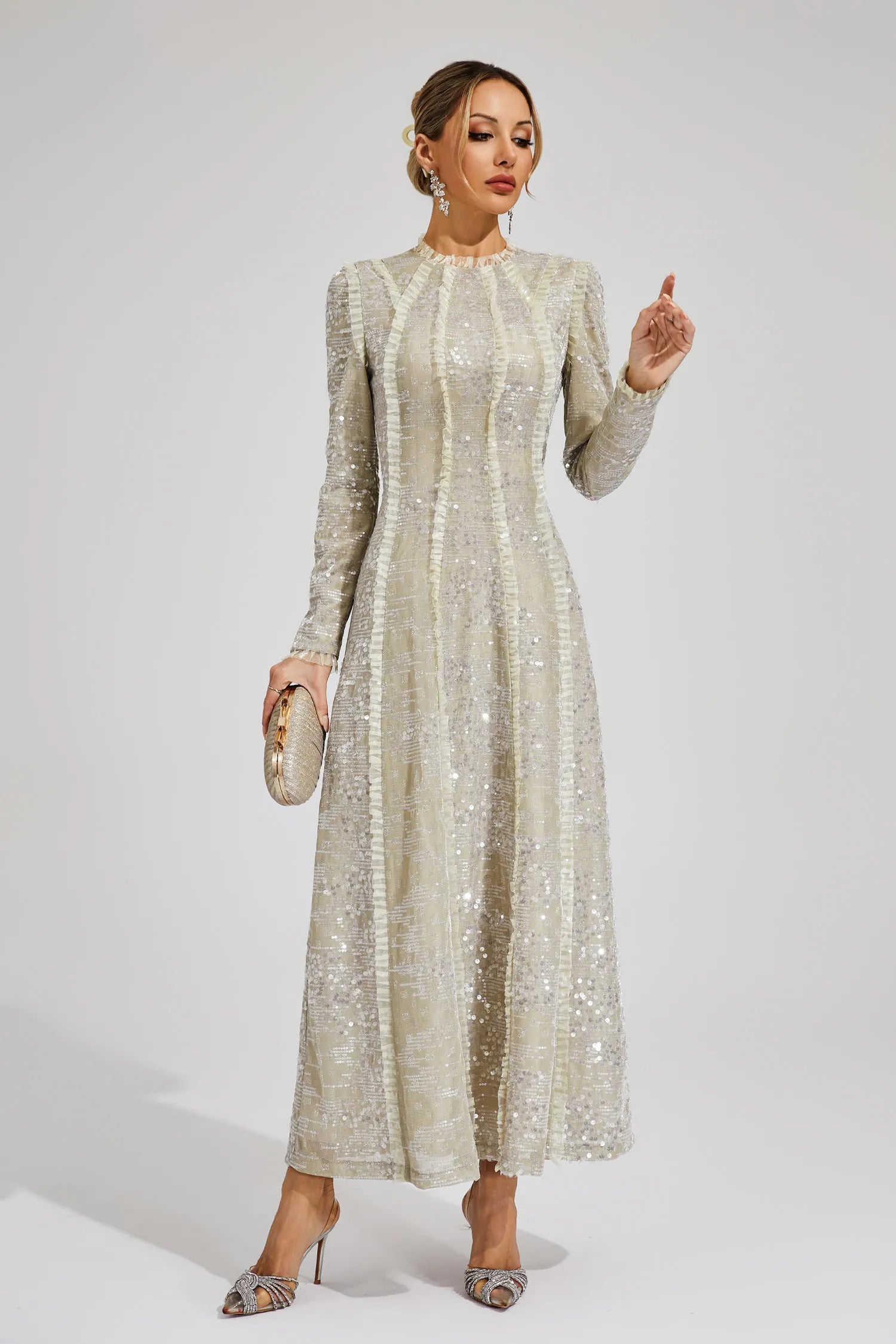 Virelia – Sequin elegance – Maxi dress-15147056824704-Santi Vento Atelier