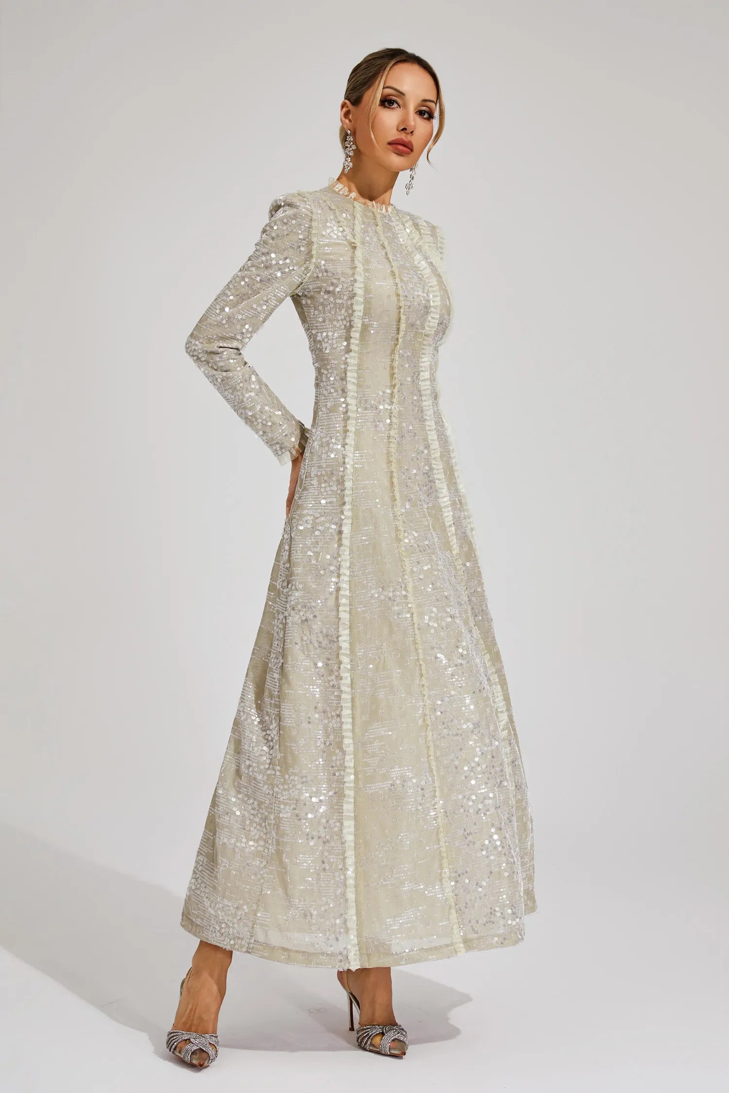 Virelia – Sequin elegance – Maxi dress-15147056824704-Santi Vento Atelier